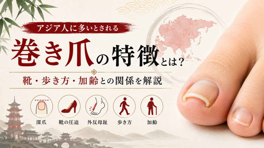 アジア人に多い巻き爪の特徴とは？靴・歩き方・加齢との関係